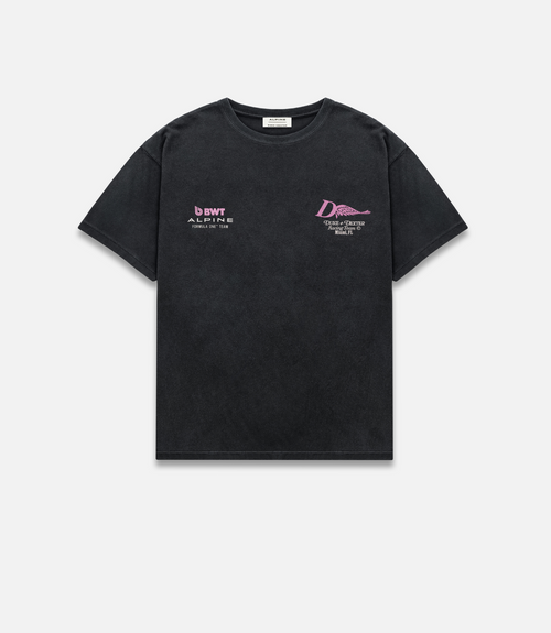 BWT Alpine Formula One Team x Duke and Dexter Unisex Helmet Washed Black T-Shirt