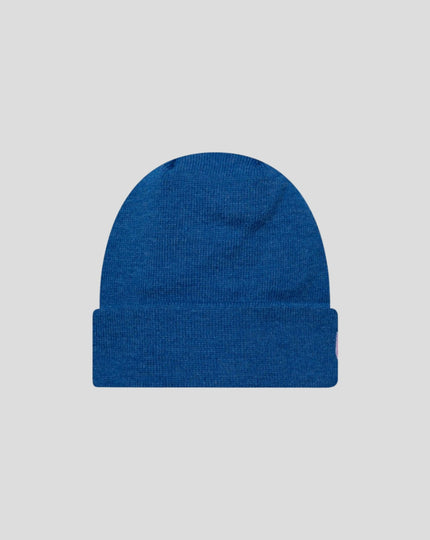 New Era Polyana cuff knit cap in navy with a folded cuff