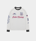 BWT Alpine Formula One Team x Duke and Dexter Unisex Vintage White Waffle Long-Sleeve