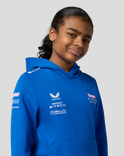 BWT Alpine F1 Team Kit Juniors Pullover Hoodie - Lapis Blue