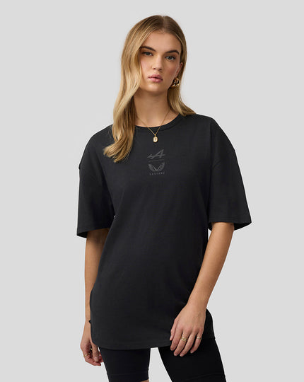 BWT Alpine Formula One Team Unisex Dual Brand Black on Black T-Shirt