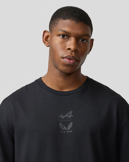 BWT Alpine Formula One Team Unisex Dual Brand Black on Black T-Shirt