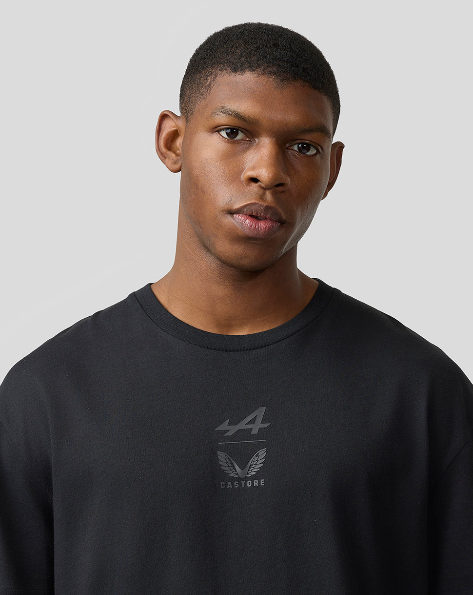 BWT Alpine Formula One Team Unisex Dual Brand Black on Black T-Shirt