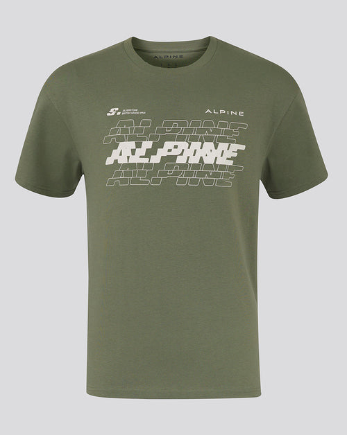 BWT ALPINE FORMULA ONE TEAM SILVERSTONE OVERSIZED T-SHIRT UNISEX - GREEN