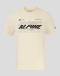 BWT Alpine Formula One Team T-Shirt Silverstone Oversized Unisexe - BEIGE