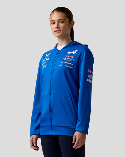 Official Unisex BWT Alpine Formula One Team Zip Hoodie