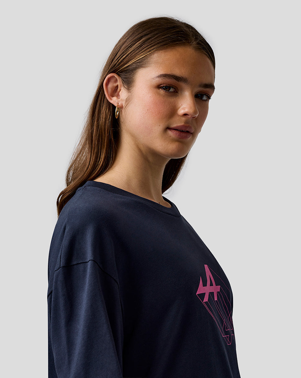 T-shirt graphique unisexe à coupe décontractée - Bleu Nuit