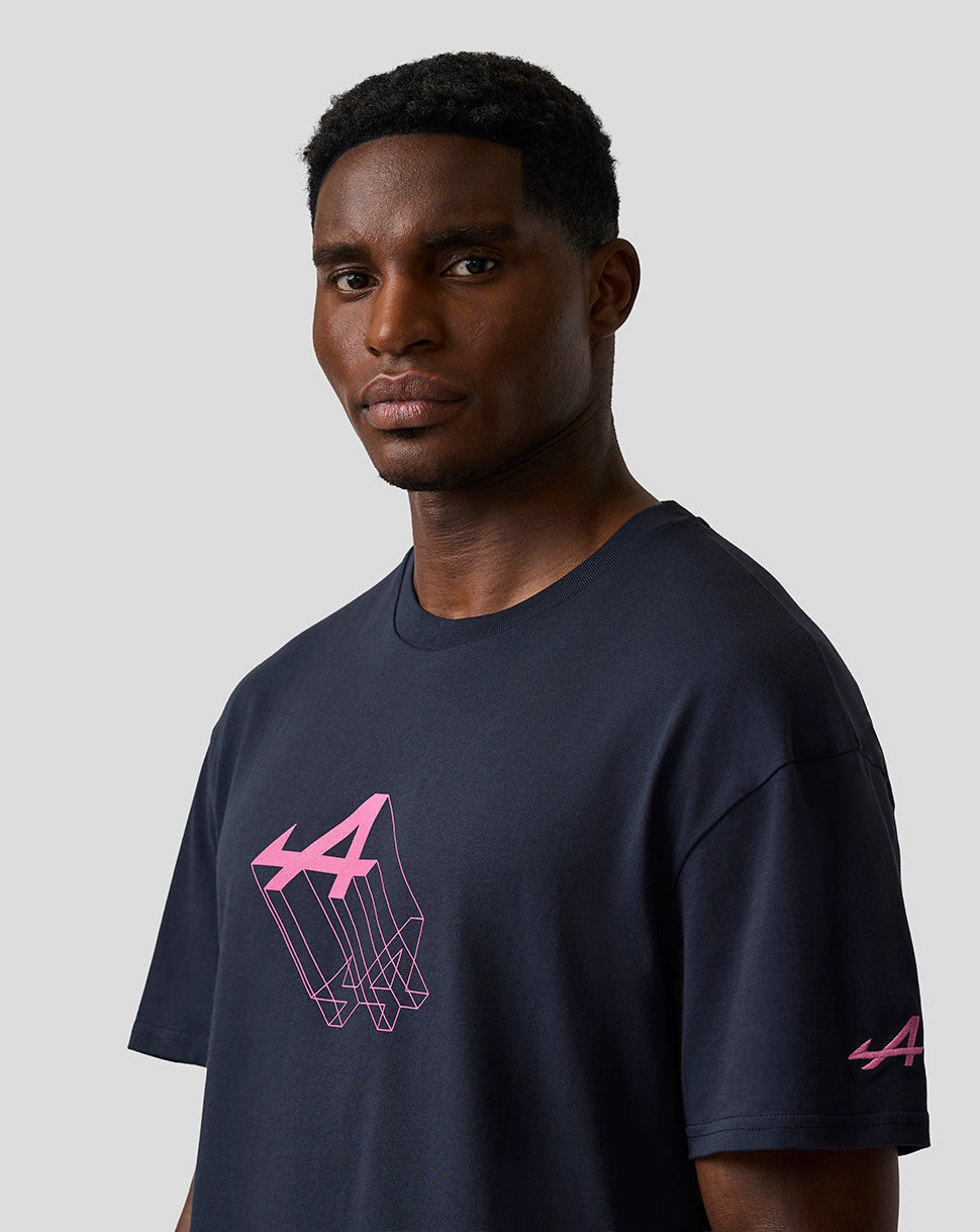 T-shirt graphique unisexe à coupe décontractée - Bleu Nuit