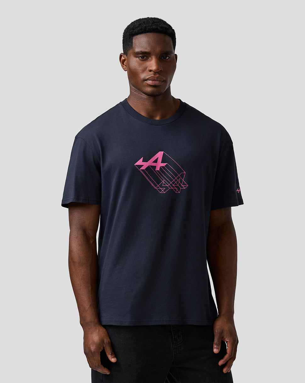T-shirt graphique unisexe à coupe décontractée - Bleu Nuit