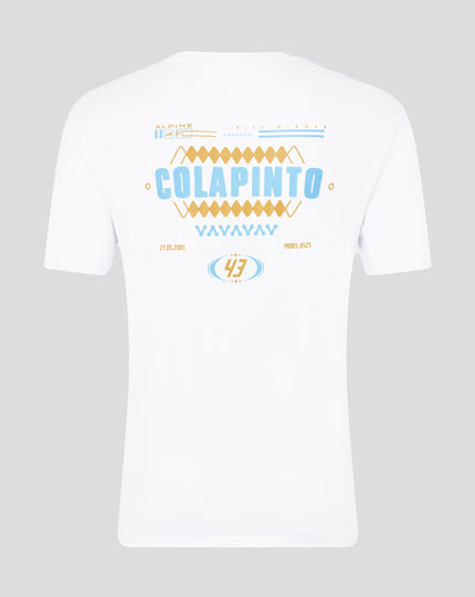 Alpine T-Shirt Décontracté Core Pilote Franco Colapinto Unisexe - Blanc