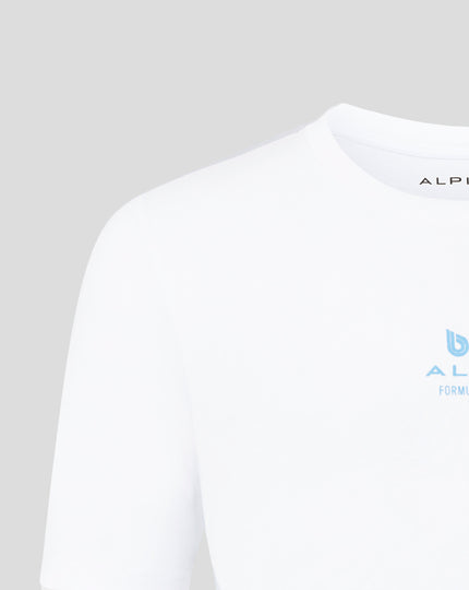 Alpine T-Shirt Décontracté Core Pilote Franco Colapinto Unisexe - Blanc